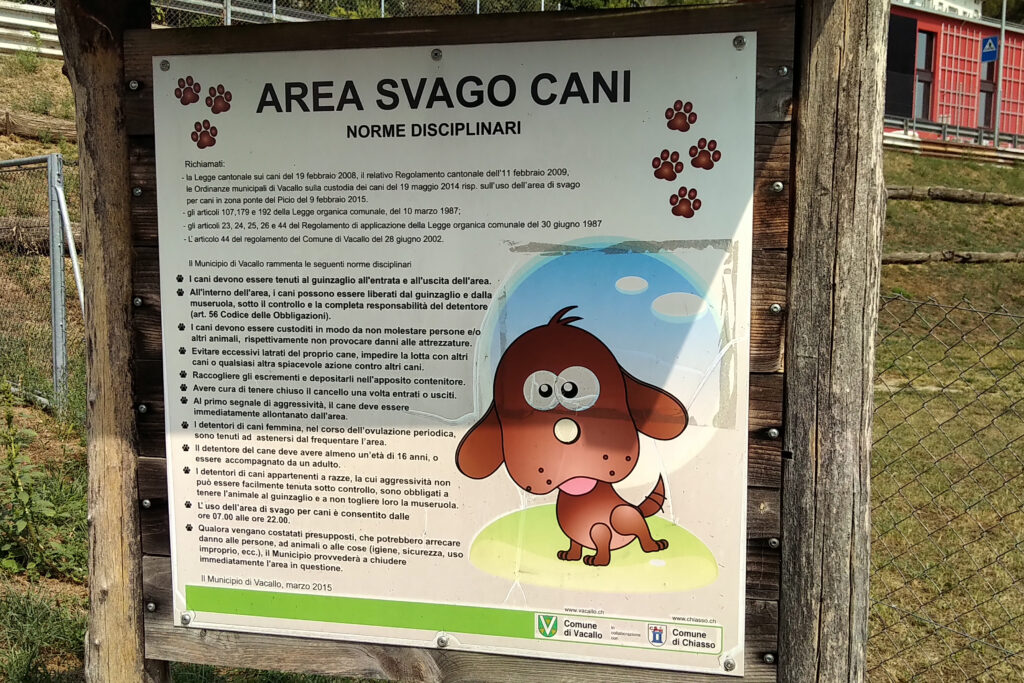 Area svago Vacallo - regolamento